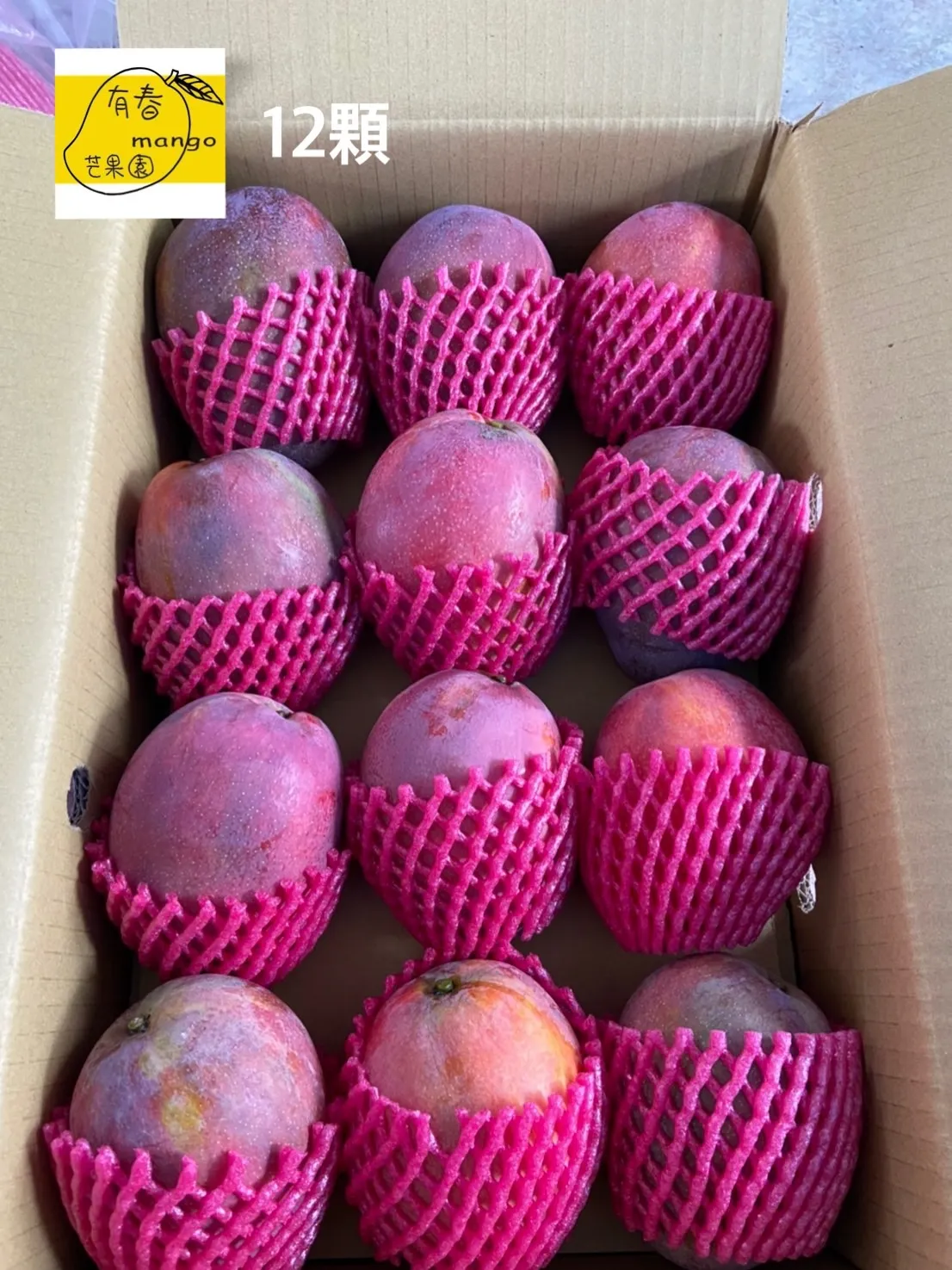 枋山愛文芒果-嚴選寶島級-12顆裝/1箱